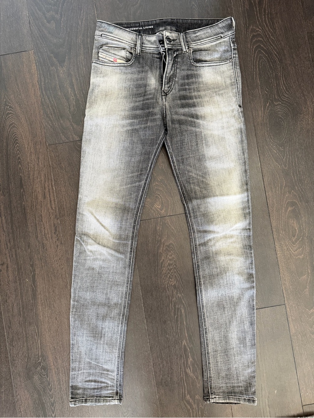 Diesel 1979 Sleenker Grey Wash Skinny Jeans W27 L30
